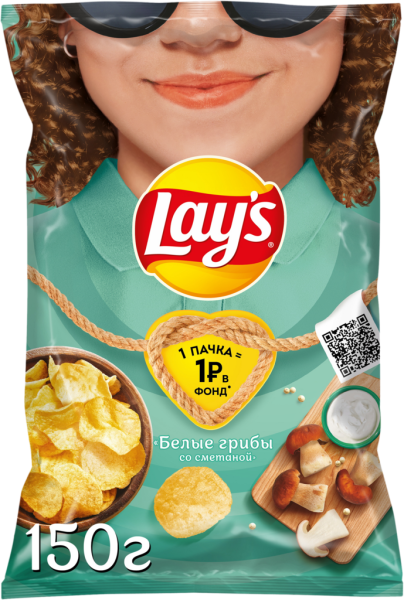 Чипсы картофельные LAY'S Белые грибы со сметаной